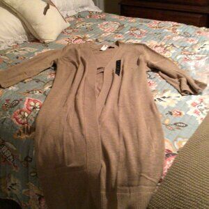 Banana Republic Women's Tan Long  Duster sweater 2 XL New With Tags